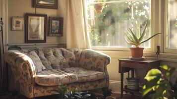 Cozy Vintage Abode with Sunlit Allure and Rustic Charm photo