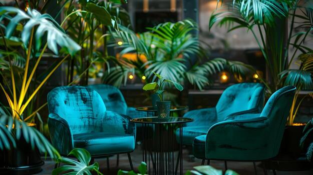 lozano interior tropical oasis un acogedor santuario de verde encanto foto