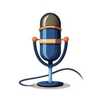 Stylish voice-recoding microphone vector