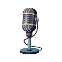 Stylish voice-recoding microphone vector