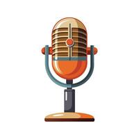 Stylish voice-recoding microphone vector