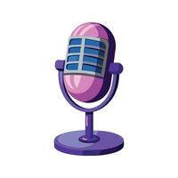 Stylish voice-recoding microphone vector