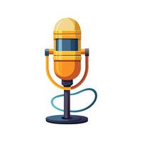 Stylish voice-recoding microphone vector