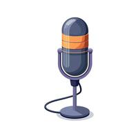 Stylish voice-recoding microphone vector