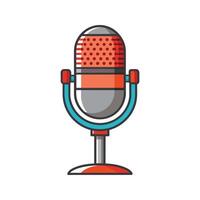 Stylish voice-recoding microphone vector