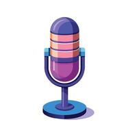 Stylish voice-recoding microphone vector