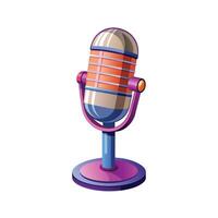 Stylish voice-recoding microphone vector