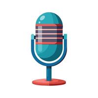 Stylish voice-recoding microphone vector