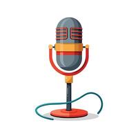 Stylish voice-recoding microphone vector