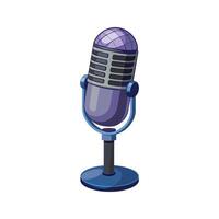 Stylish voice-recoding microphone vector