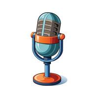 Stylish voice-recoding microphone vector