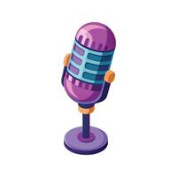 Stylish voice-recoding microphone vector