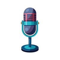 Stylish voice-recoding microphone vector