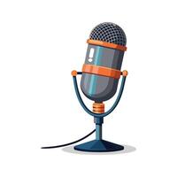 Stylish voice-recoding microphone vector