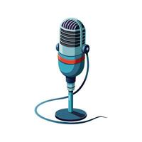 Stylish voice-recoding microphone vector