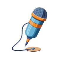 Stylish voice-recoding microphone vector