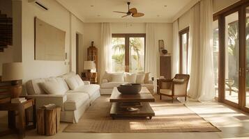 Serene Tropical Living A Rejuvenating Haven with Sustainable Mango Hardwood Furniture photo