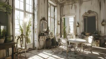 Captivating Elegance of an Aristocratic Estate's Interior Showcasing Lavish Decor and Timeless Charm photo
