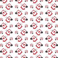 Online TV staggering trendy multicolor repeating pattern illustration background design vector