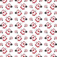 Online TV staggering trendy multicolor repeating pattern illustration background design vector