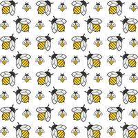 Bee sublime trendy multicolor repeating pattern illustration background design vector