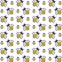 Bee sublime trendy multicolor repeating pattern illustration background design vector