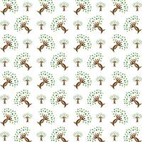 Tree sublime trendy multicolor repeating pattern illustration background design vector