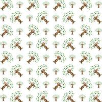 Tree sublime trendy multicolor repeating pattern illustration background design vector