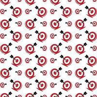 Target arrow striking trendy multicolor repeating pattern illustration background design vector