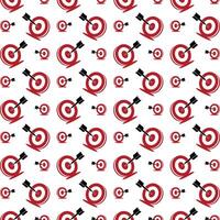 Target arrow striking trendy multicolor repeating pattern illustration background design vector