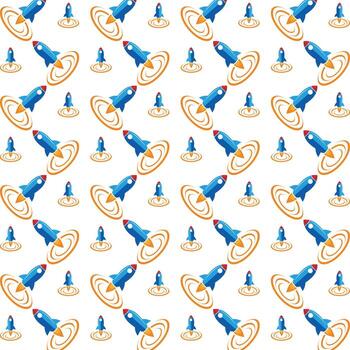 cohete maravilloso de moda multicolor repitiendo modelo ilustración antecedentes diseño vector