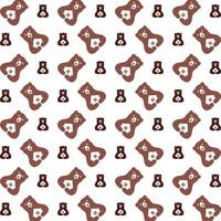 Bear house striking trendy multicolor repeating pattern illustration background design vector