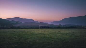 Traditional Hurling Ground Basks in the Midnight Suns Gentle Glow photo