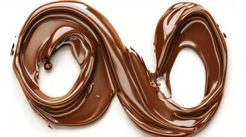 Chocolate Swirl on white background photo