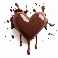 Heart-Shaped Chocolate Flowing Design photo