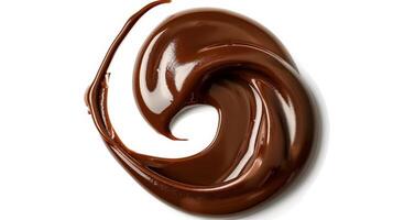 Chocolate Swirl on white background photo