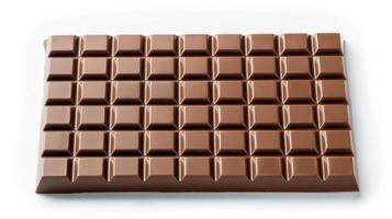 clasificado oscuro chocolate piezas de cerca aislado en blanco antecedentes foto
