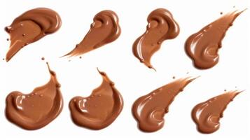 Artistic Chocolate brush on White Background photo