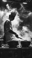 Chefs Cooking in Restaurant Kitchen photo