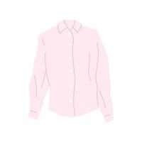 Cartoon Clothes Male Pink Shirt. vector