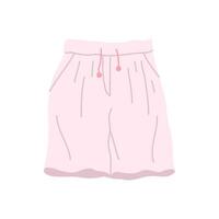 Cartoon Clothes Male Pink Shorts. vector