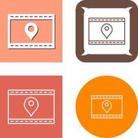 Unique Location Web Advertising Icon Design vector