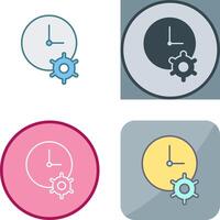 Unique Time Optimization Icon Design vector