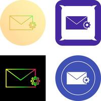 Unique Message Settings Icon Design vector