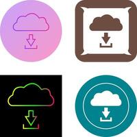 Unique Download from Cloud Icon Design vector