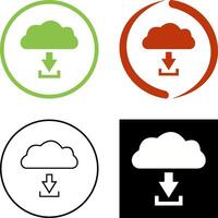 Unique Download from Cloud Icon Design vector