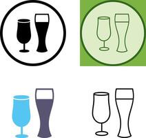 Unique Beer Glasses Icon Design vector