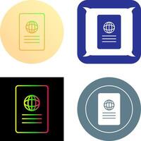 Unique Global Report Icon Design vector