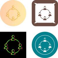 Unique Network Group Icon Design vector