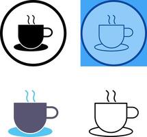 Unique Hot Coffee Icon Design vector